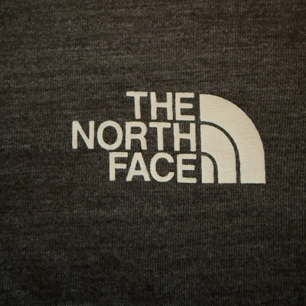The North Face Hoodie Mens Medium Gray Henley Long Sleeve Lightweight Logo Pouch - Picture 5 of 10